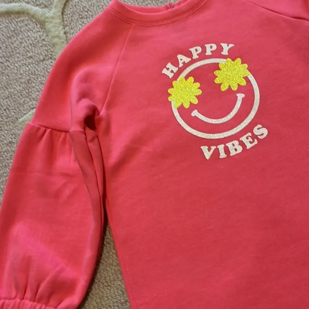 Gap sweatshirt smiley face dress